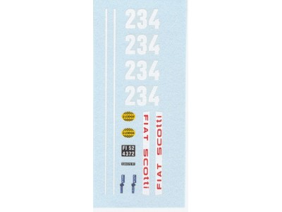Decal Fiat 128 Gr.2 stretta #234 Shangry - là Scotti 1970 - scala 1:43